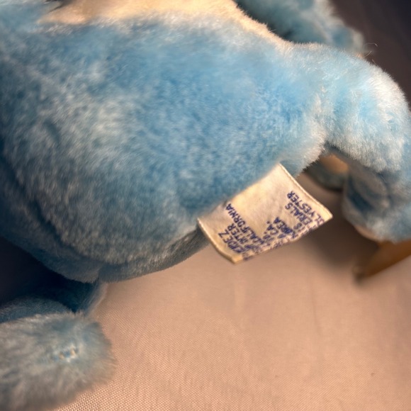 Vintage Toots Toy‎ Suction Cup Window Clinger Blue Dog Plush Stuffed Animal - Picture 7 of 9